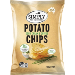 Photo of Simply Chips Sour Cream & Chives 120g