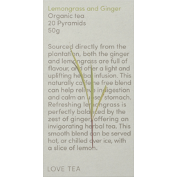 Photo of Love Tea Lemongrass & Ginger 20pk Pyramids