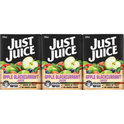 Photo of Just Juice Apple Blackcurrant Juice 6x200ml