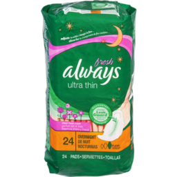 Photo of Always Ultra Thin Extra Heavy Overnight Flexi-Wings Pads - 24 Ct