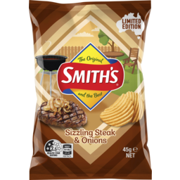 Photo of Smiths Limited Edition Sizzling Steak & Onions 45g