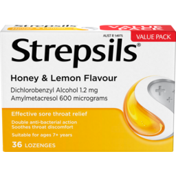 Photo of Strepsils Sore Throat Relief Honey & Lemon Lozenges 36 Pack