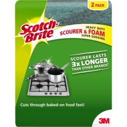 Photo of Scotch Brite Heavy Duty Scourer & Foam Sponge 2 Pack
