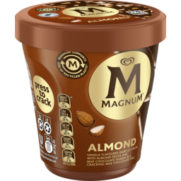 Photo of Magnum Ice Cream Dessert Tub Almond Frozen
