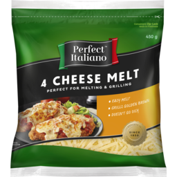 Photo of Perfect Italiano 4 Cheese Melt Grated Cheese 450g