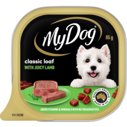Photo of My Dog Lamb Classic Meaty Loaf Classics Wet Dog Food Tray 100g