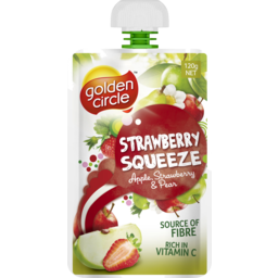 Photo of Golden Circle Strawberry Squeeze Apple, Strawberry & Pear Fruit Pouch 120g