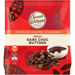 Photo of Sweet William Baking Buttons Dark Chocolate 300gm