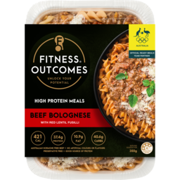 Photo of Fitness Outcomes Beef Bolognese & Red Lentil Fusilli