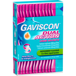 Photo of Gaviscon Dual Action Indigestion Heartburn Liquid Sachet