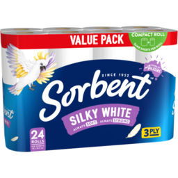 Photo of Sorbent Toilet Tissue White 3p 24pk