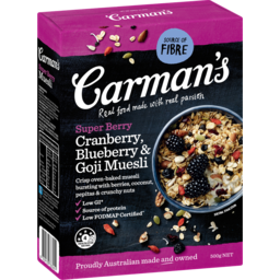 Photo of Carman's Super Berry Cranberry, Blueberry & Goji Muesli 500g