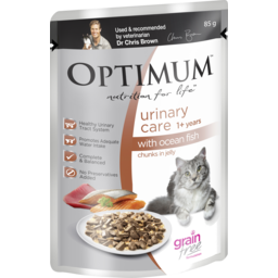 Photo of Optimum Urinary Care Wet Cat Food Ocean Fish Chunks In Jelly 85g Pouch 85g