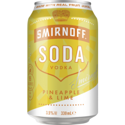Photo of Smirnoff Soda Vodka Pineapple & Lime Can 330ml