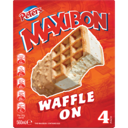Photo of Peters Maxibon Waffle On Ice Cream 4 Pack 560ml