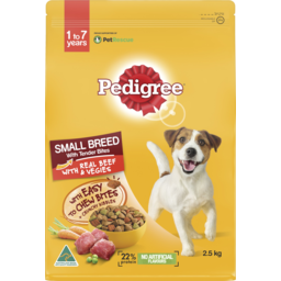 Photo of Pedigree Small Breed 1-7 Years With Real Beef & Vegies Dry Dog Food