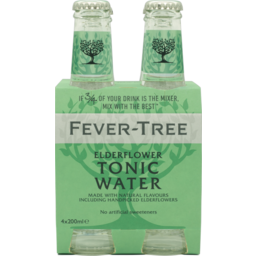 Photo of Fever Tree Tonic Water Elderflower 200ml 4 Pack