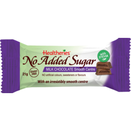 Photo of Healtheries No Added Sugar Milk Chocolate Smooth Centre 21g