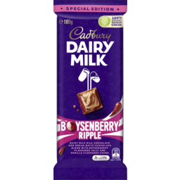 Photo of Cadbury Dairy Milk Boysenberry Ripple 180g 180g