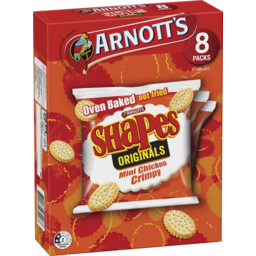 Photo of Crackers, Arnott's Shapes Originals Mini Chicken Crimpy 8-pack