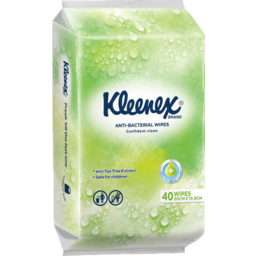 Photo of Kleenex Anti Bacterial Wipes With Tea Tree Extract 40 Pack