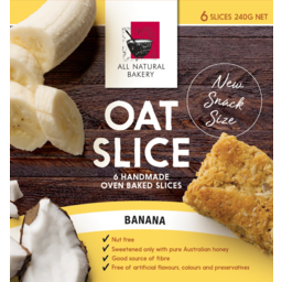 Photo of All Natural Bakery Banana Oat Slice 6 Pack
