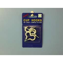 Photo of Handy Cup Hooks White 19mm Pk-3