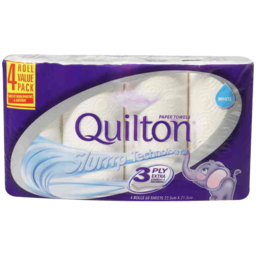 Photo of Quilton P/Towel White 60sh 4pk