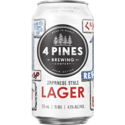 Photo of 4 Pines Japanese Style Lager Can Single 375ml