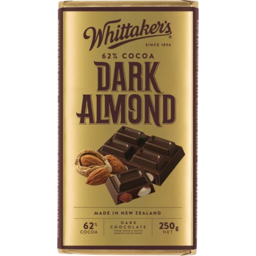 Photo of Whittaker's Chocolate Block 62% Dark Almond