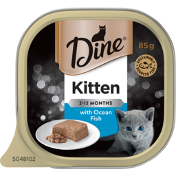 Photo of Dine Kitten Wet Cat Food Ocean Fish 85g Tray 85g
