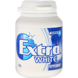 Photo of Extra White Peppermint Sugar Free Chewing Gum Bottle 64g