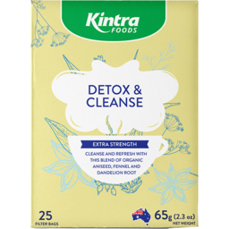 Photo of Kintra Foods Detox & Cleanse Extra Strength Filter Tea Bags 25 Pack 65g