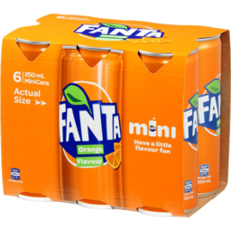 Photo of Fanta Orange Can 6x250ml