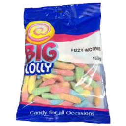 Photo of Big Lolly Fizzy Worms 160gm