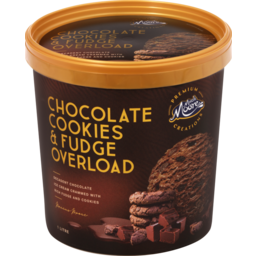 Photo of Much Moore Premium Creations Ice Cream Chocolate Cookies & Fudge Overload 1l
