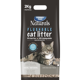 Photo of Snappy Tom Flushable Unscented Cat Litter 2kg