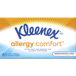 Photo of Kleenex Allergy Comfort 3 Ply Facial Tissues 85 Pack