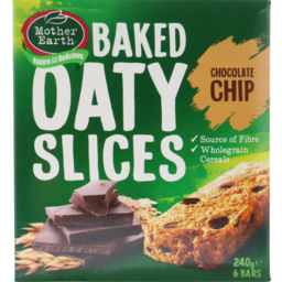 Photo of Mother Earth Baked Oaty Slices Kiwi Classics Choc Chip 6 Bars 240g