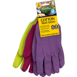 Photo of Brunnings Cotton Work Gloves 3 Pack