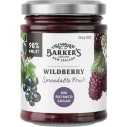 Photo of Barkers Spreadable Fruit Wild Berry No Refined Sugar 260g