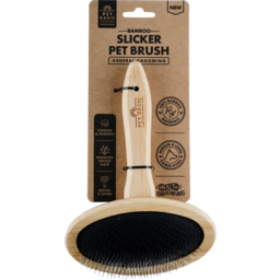 Photo of Pet Basic Bamboo Oval Slicker Pet Brush Single Pack