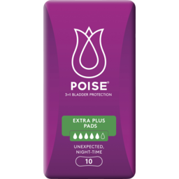 Photo of Poise Extra Plus Absorbency Pads 10 Pack