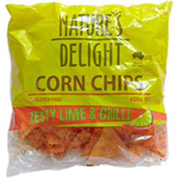 Photo of Nature's Delight Sweet Chilli & Lime Corn Chips 400g
