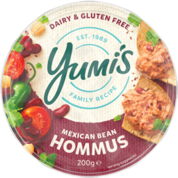 Photo of Yumis Dairy & Gluten Free Mexican Bean Hommus Dip 200g