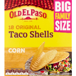 Photo of Old El Paso Original Taco Shells Corn 18pk 202gm