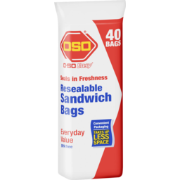 Photo of Oso Easy Resealable Sandwich Bags 40 Pack