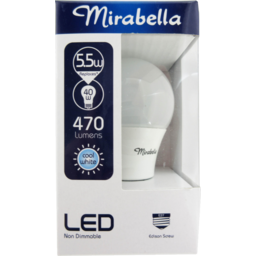 Photo of Mirabella Led Non Dimmable Cool White Edison Screw 470 Lumens Light Globe Single Pack