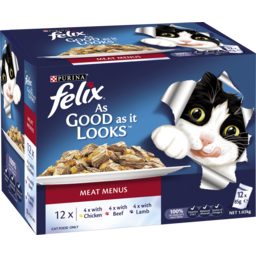 Photo of Felix Meat Menu Cat Food 12pk