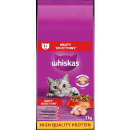 Photo of Whiskas Dry Cat Food Meaty Selection 2kg